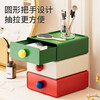 Limited time 50% off Dopamine Desktop Stationery Storage Box Miscellaneous Stationery Toys Books Cleaning Storage Box Three Layers (White + Green + Red)