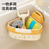 Xibotu suction cup press triangle sink drain basket kitchen sink separates leftover tea residue filter basket drain basket orange 1 piece (suction cup installation/pressing does not dirty hands)