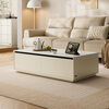 Lin's home slate coffee table living room 2025 new cream style can be matched with TV cabinet combination small apartment wood industry RI1L