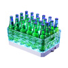 Luminous beer bucket commercial KTV bar drink ice bucket PC anti-fall ice pattern led internet celebrity party ice water frame basket anti-fall 24 pieces black bottom RGB colorful