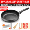 SUPOR pan, non-stick pan, steak frying pan, medical stone color wok, omelette pan, pancake pan, induction cooker, gas universal, recommended 28CM deep, with lid + wooden spatula