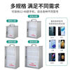 Mobile phone box storage box mobile phone storage box aluminum alloy with lock student wall hanging employee company meeting mobile phone storage box mobile phone storage cabinet 60-bit mobile phone safe box silver