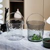 Fanxiang light luxury water ripple thickened transparent ice bucket high-value home commercial ice bucket bar KTV beer bucket ice cubes free ice clip water ripple light luxury ice bucket transparent