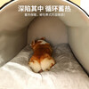 Beichuzhong kennel to keep warm in winter. Special closed type for large, medium and small dogs. Removable and washable cat kennel and dog house for all seasons. M-50*39*36cm. Suitable for people under 18 pounds. Specially made thickened - orange and gray spliced dome house. Extra large space | extra thick and warm.