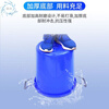 Large trash can, outdoor kitchen trash can, large capacity commercial trash can with lid, sanitation plastic bucket, industrial round bucket, blue 280L trash can + lid 63*76cm