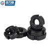 Guwanji round nut slotted nut stop locking nut GB812 anti-loosening nut four slots M10M12-M64 M14x1.5 10 pieces iron black material