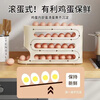 Ye Yu rolling egg storage box kitchen multi-layer oblique automatic egg rolling device refrigerator side door egg tray special crisper cream color edible grade material 1 piece MMA egg automatic filling side door storage + section