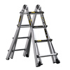 Magnesium Duoli (midoli) herringbone ladder multi-functional telescopic ladder aluminum alloy folding ladder engineering lifting ladder thickening variable straight ladder F6