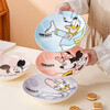 Disney 8-inch deep plate, cute cartoon ceramic underglaze color, high temperature resistant and high-temperature, good-looking dish for children and girls Leyou 8-inch plate-Donald Duck No specifications