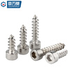Guwanji 304 stainless steel hexagonal self-tapping screw cup head DIN912 audio speaker tip tail wood screw M8x80 5 pcs