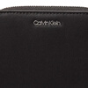 Calvin KleinCK women's bag logo zipper wallet card bag clutch bag K60K611937 black light luxury gift for girlfriend