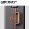 Reebok aluminum frame PC suitcase trolley case multi-functional boarding case travel code box British gray brown 20 inches