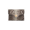 Fossil Women's Python Leather Card Holder 9cm Compact Card Storage Multifunctional Fashion Wallet Python Color Blocking One Size