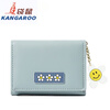 Kangaroo (KANGAROO) 2025 new product compact folding short clip for girls and children small fresh girly heart student wallet coin purse Valentine's Day Blue Y8566