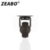 Zuobo caster 1.25 inch flat type universal wheel TPE synthetic rubber pulley with bearing pulley 4 pieces