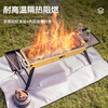 Flame Warrior outdoor camping fireproof mat camping cloth flame retardant high temperature insulation picnic barbecue silicone fire extinguishing blanket fireproof mat 35*35
