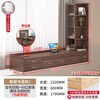Solid wood bay window cabinet computer desk push-pull telescopic bay window desk cabinet bedroom balcony dressing table bookcase integrated style 1 2320*600*1700 (applicable to 450 height