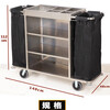 Ba Gang Hotel Double-sided Iron Wood Linen Cart Hotel Cleaning Car Work Truck Guest Room Double-sided Door Cart Iron Style (With Double-Length-Conventional Bags)