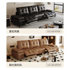 Chivas First Class Lawrence 30567A Leather Zero Wall Electric Sofa Black 3.17m Italian Style Straight Row Sofa