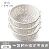 Ye Yugao Ling thickened kitchen steamed bun basket household ultra-fine and thick kitchen household rice washing sieve fruit washing vegetable drain basket single layer Gao Ling light gray large + medium + small got 3 pieces
