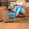 Water resistance rowing machine, household smart metal double-track rowing machine, house of cards, commercial fitness equipment, brown ash wood upgrade, installation required
