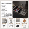 Four Seasons Muge Kitchen Sink Large Single Slot Thickened 5MM Panel 304 Stainless Steel Nano Antibacterial Rice Grain Washing and Dish Basin
