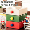 Limited time 50% off Dopamine Desktop Stationery Storage Box Miscellaneous Stationery Toys Books Cleaning Storage Box Three Layers (White + Green + Red)