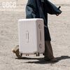 Cece suitcase women's large capacity thickened aluminum frame suitcase male student trolley password suitcase gun gray 26 inches
