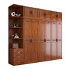 Nanyi Wardrobe Chinese Golden Rosewood Home Bedroom Wardrobe Storage Cabinet Side Cabinet with Top Cabinet Solid Wood Wardrobe Z8611 Six-Door Wardrobe Golden Rosewood