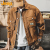 JEEP Jeep Jacket Men's Jacket Autumn and Winter Casual Workwear Loose Lapel Cotton Clothes Men's Yellow XL