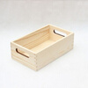 Uncovered custom wooden storage box desktop wooden box storage box mortise and tenon solid wood miscellaneous tools large wooden box retro color 30*20*15.4cm