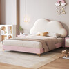 Cream Wind Cloud Children's Leather Bed Modern Simple Solid Wood Double Bed Boys and Girls Princess Bed Cartoon Storage Bed Quality/Children's Bed Color Note/Delivery to Home 1200mm*2000mm Frame Structure