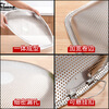 FVFH German stainless steel rice draining sieve leaking rice leaking sieve household vegetable washing rice basin filtering rice sieve leaking basin drain basket dustpan deepened food grade 40cm dense hole dustpan