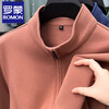 Romon Jacket Men's Jacket Spring and Autumn New Stand Collar Zipper Cotton Cardigan Sweater Sports Casual Bottoming Shirt for Men