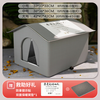 Bei Chuzhong stray cat nest outdoor nest is waterproof, rainproof, cold-proof and windproof, spring warm outdoor cat nest, cat house, sun protection, closed type, large size, suitable for 20 pounds - cat family, 42*42*42, stable structure - large eaves, rainproof - closed with door curtain, gray stray cat nest - warm, locked and waterproof - waterproof and moisture-proof