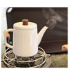 Enamel boiling water white teapot open flame induction cooker coffee hand brewing kettle 1.5L green - 1.5L 1L (inclusive) - 2L (not included)