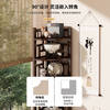 Tuojue Tea Rack Storage Rack New Chinese Style Corner Bogu Rack Tea Room Non-Solid Wood Tea Storage Rack Tea Table Side Tea Cabinet Brown丨Six-Layer Door Model No Specifications