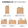 Genji Muyu Solid Wood Chest of Drawers Furniture Simple Drawer Chest Log Color Nordic Bedroom 0.91 Meter Chest of Drawers - Metal Slide