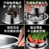 Vinoa stainless steel drain basket kitchen basin kitchen household fruit washing basket rice basin sieve thickening and basin extra thick/buy one belt one 28m solid basin with leakage basin regular