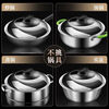 Jianyang stainless steel pot lid can be vertical tempered glass household combination extra thick kitchen cooking pot lid high temperature resistance inner diameter 26-27.5cm