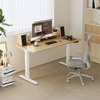 Lege Electric Lift Desk Computer Desk Dual Motor Standing Office Home Writing Desk E3/1.4m Elegant White Set