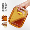Demas heat-resistant glass crisper microwave oven lunch box office worker lunch box amber 1080ml + bag + tableware