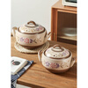 Caiguan Japanese-style Jinwuyaki ceramic casserole soup pot suitable for 2-3 people long and soup pot-brown 2500ml