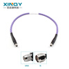 XINQY Xinqiyuan SMA/N stainless steel connector 18G high shielding stable amplitude and phase stable RF connection line Armor test cable assembly network branch RF line SMA male-SMA male 3m
