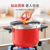 Lingfeng (LINKFAIR) pressure cooker stainless steel 6L pressure cooker household explosion-proof one-hand opening and closing for gas induction cooker JD.com limited