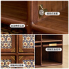 Zhidian North American black walnut intangible cultural heritage square cabinet living room retro rattan lattice cabinet solid wood free combination floor cabinet bookcase North American black walnut square cabinet