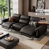KUKA Full Leather Zero Wall Electric Function Thickened Cowhide Sofa Cloud 6383Q Black 3-seater 2 Electric 2.73m