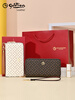 Goldlion Wallet Women's Long Large Capacity Light Luxury Handbag High-end Gift for Girlfriend Bag Clutch Coffee Color