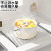 Home Baili Kitchen Sink Drain Rack Pool Storage Rack Dishes Dish Rack Drain Roller Curtain Foldable Drain Basket