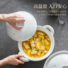 ZEROKY CLAN Dehua casserole household ceramic clay pot with high temperature resistance to dry burning without cracking gas stove soup pot stew pot 1200ml